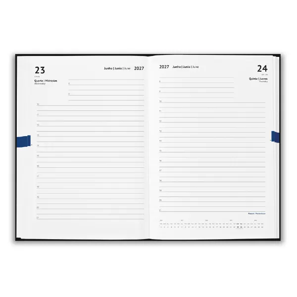 Agenda Diaria Personalizada capa poliester 21 x 14 cm
