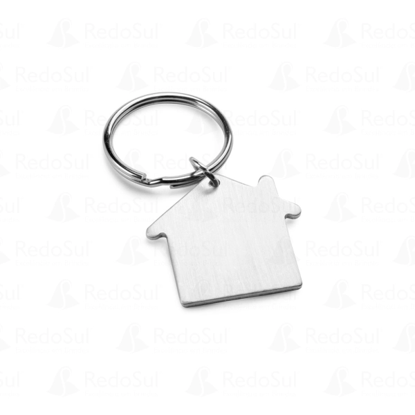 Chaveiro Metálico Personalizado Formato de Casa