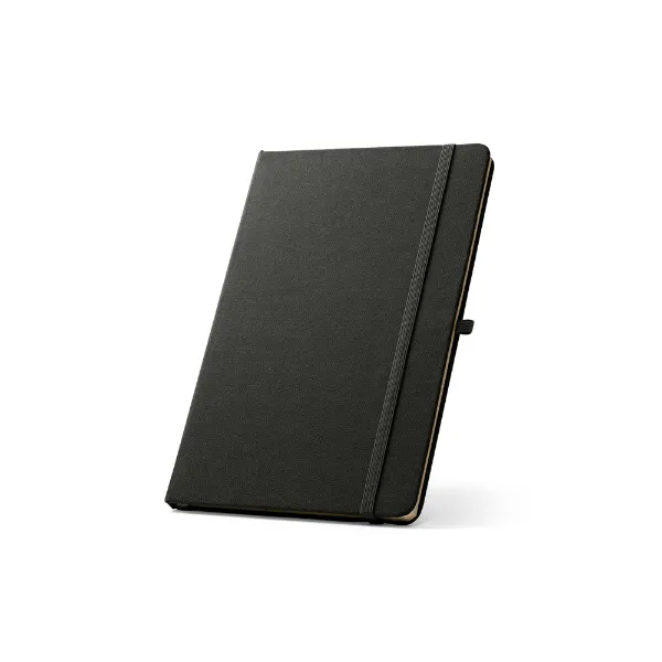 Caderno personalizado de capa dura em poliéster totalmente reciclado