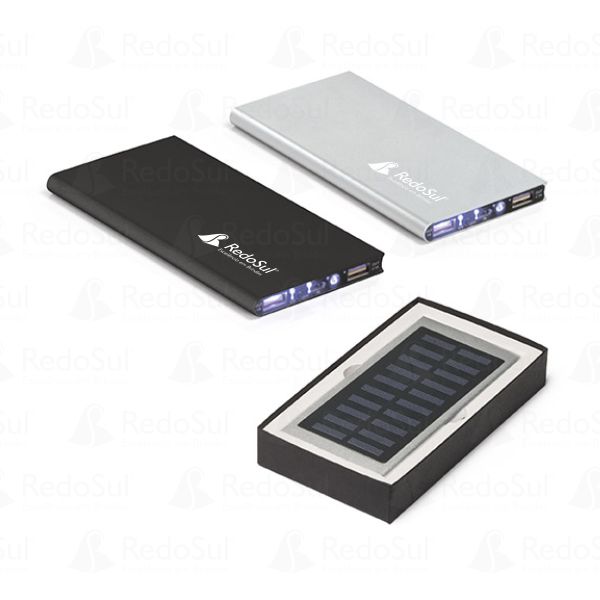 RD 97314-Power Bank Personalizado com painel solar e LED