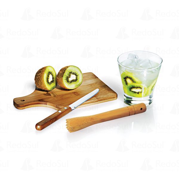 Kit Para Caipirinha Personalizado Em Bambu