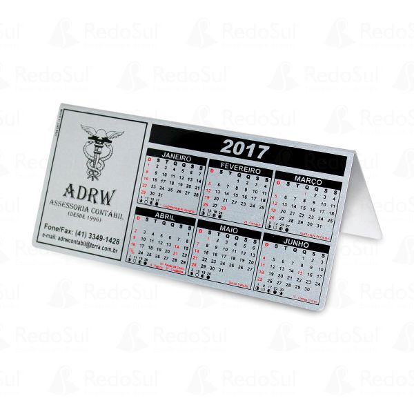 Calendário Personalizado em Alumínio