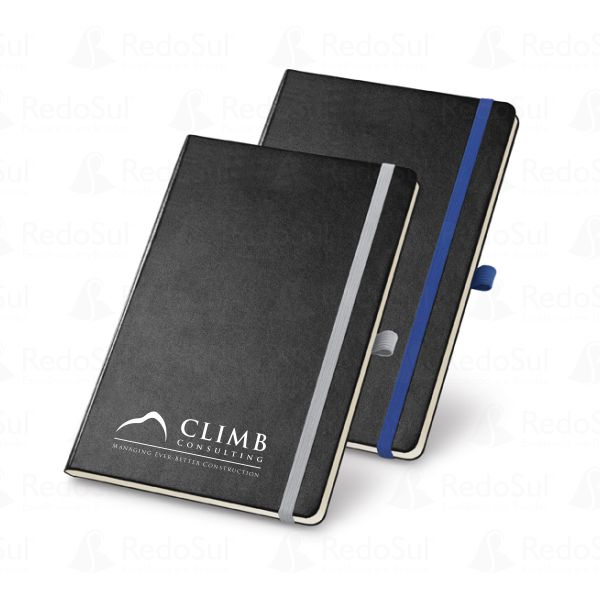 RD 93739-Caderno tipo moleskine personalizado 21 x 13,7 cm