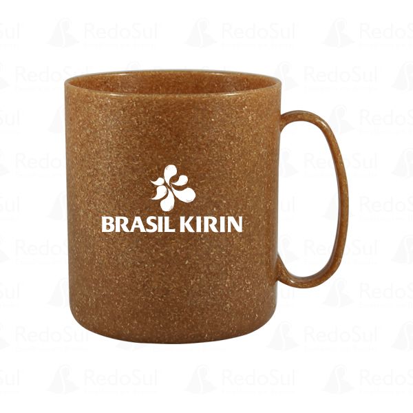 RD 8121589 -Caneca Personalizada Redonda em Fibra de Madeira 400 ml