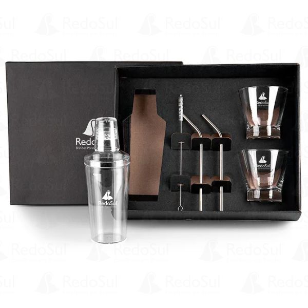 Kit para drinks com coqueteleira 6 peças