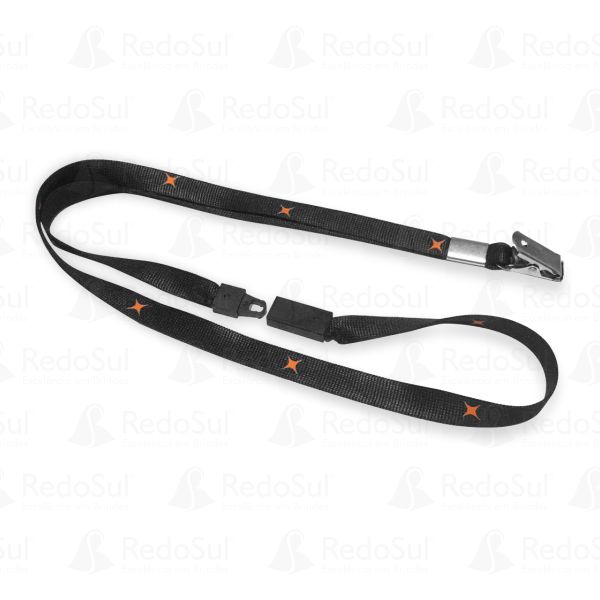 RD 816103-Cordão Personalizado de pescoço com Trava de Segurança