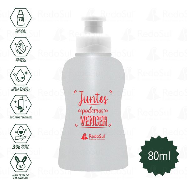 RD  AL080-Álcool Gel Personalizado 80 ml 