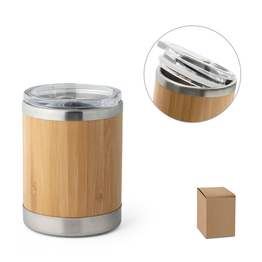 Copo de bambu e aço inox Personalizado