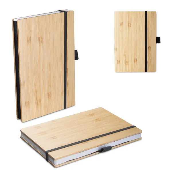 Caderno personalizado capa de bambu