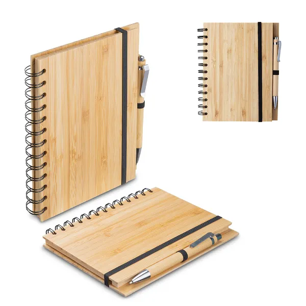 RD 8100390-Caderno de bambu personalizado 18 x 13 cm