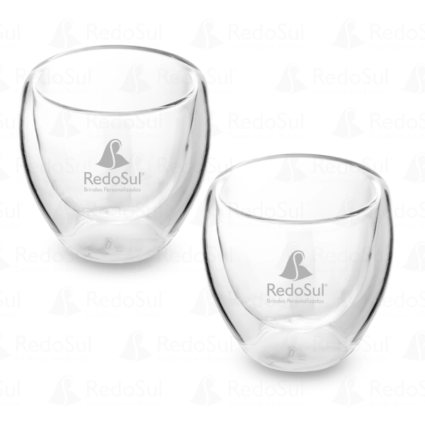 Conjunto Copos de Vidro Borossilicato Personalizados