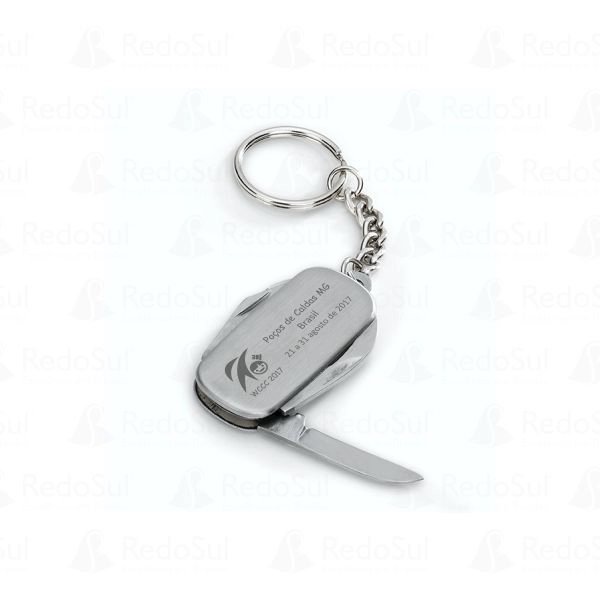 Chaveiro Canivete Personalizado com 4 Funções