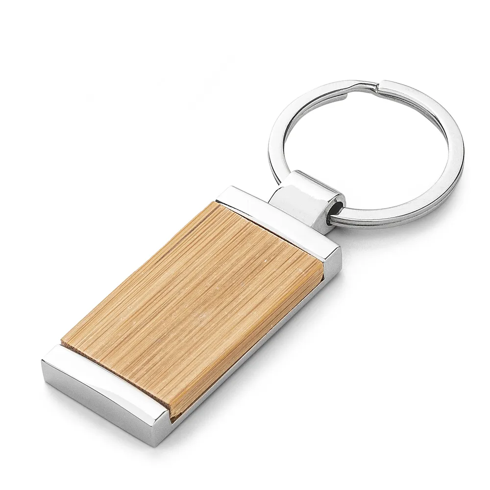 RD 867050-Chaveiro Personalizado em Bambu e metal RD 867050-Chaveiro Personalizado em Bambu e metal