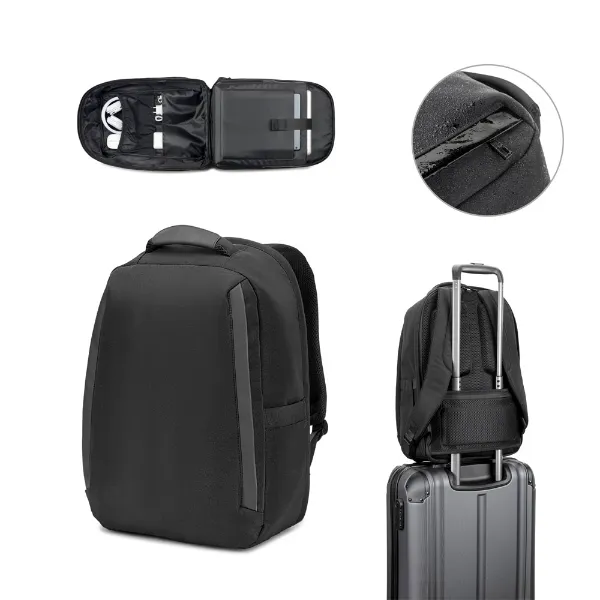 RD 92393-Mochila personalizada antirroubo,em poliéster reciclado e resistente à água
