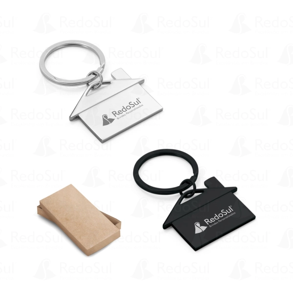 Chaveiro de Alumínio Personalizado forma de casa