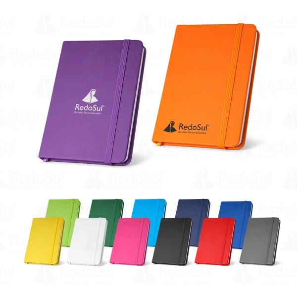 Caderno tipo Moleskine Personalizado 14 x 9 cm