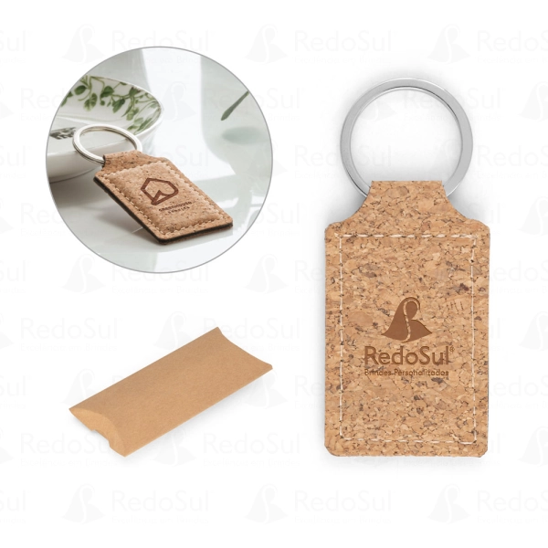 Chaveiro em cortiça personalizado